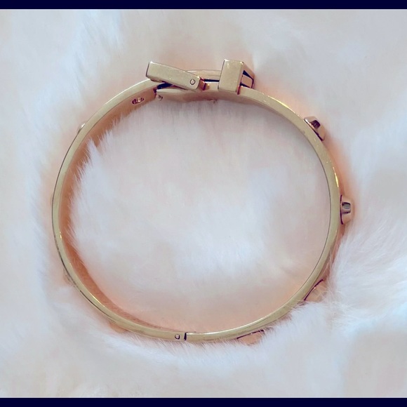 Michael Kors Rose Gold Buckle Bangle Stud Bracelet - Picture 3 of 4
